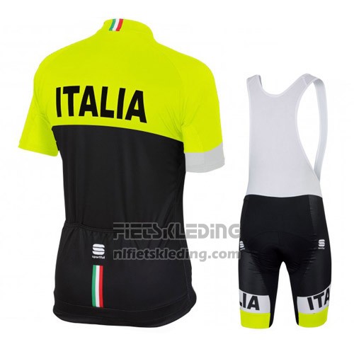 2016 Fietskleding Italie Zwart en Geel Korte Mouwen en Koersbroek
